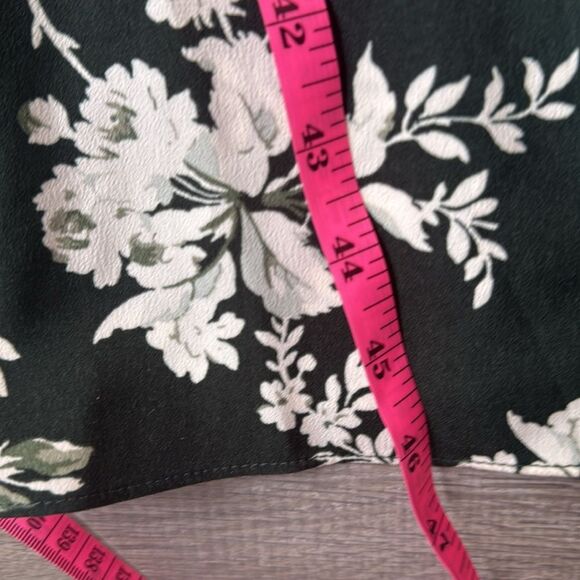 NEW Abercrombie & Fitch High-Slit Midaxi Dress green floral Large - Picture 13 of 15